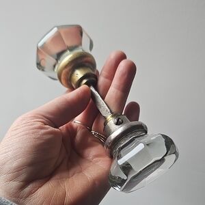 Antique Glass and Metal Door Knob